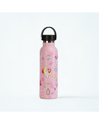 botella termica con diseño de unicornios kawaii